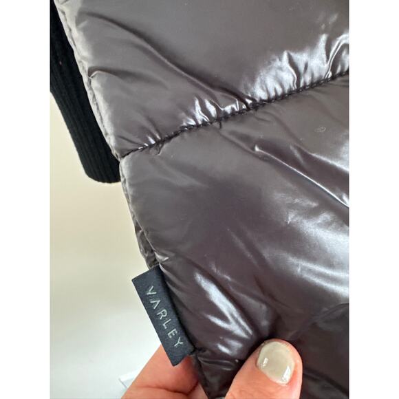 VARLEY Mayten Long Knit Puffer Jacket in Black, Size Large NWT - Picture 8 of 13